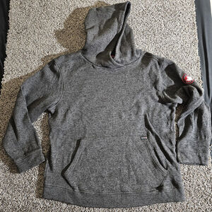 Canada Weather Gear Hoodie Mens Large‎ Grey Pullover Kangaroo Pocket Logo Patch